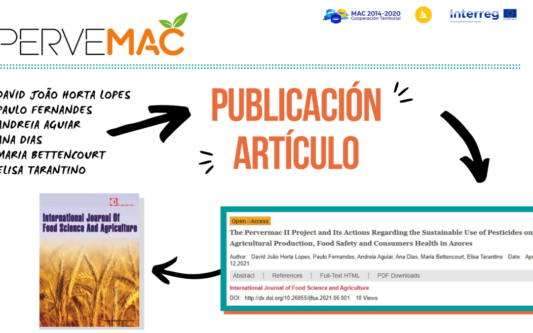 ARTÍCULO DEL PROYECTO PERVEMACII PUBLICADO EN LA REVISTA «INTERNATIONAL JOURNAL OF FOOD SCIENCE AND AGRICULTURE»